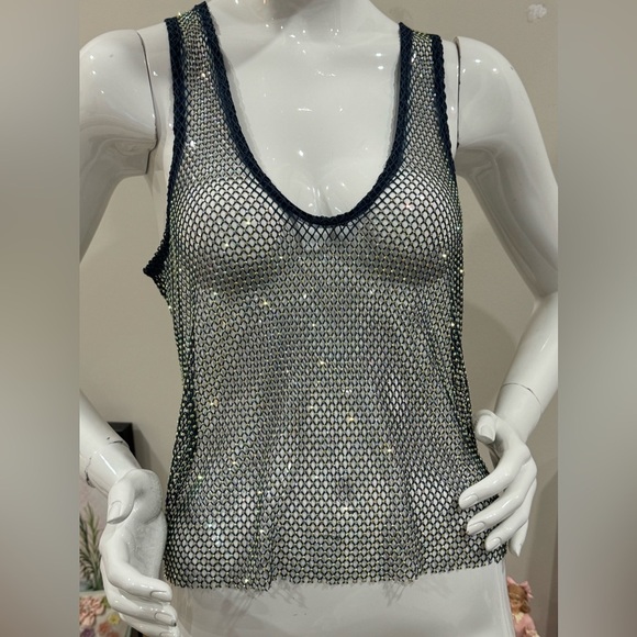 NWOT FREE PEOPLE Filter Finish Cami in navy Sz : S - Picture 4 of 8